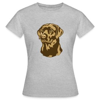 Evolution des Golden Retrievers - T-shirt Femme - gris chiné - Devant - AI Model Female 172 dark (172cm)