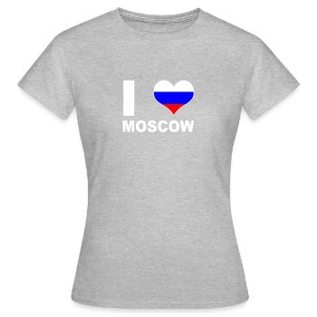Moscou - T-shirt Femme - gris chiné - Devant - AI Model Female 172 dark (172cm)