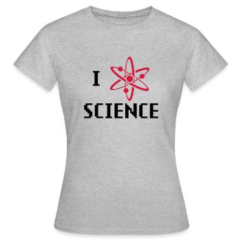 i heart science - Frauen T-Shirt - Grau meliert - Vorne - AI Model Female 172 dark (172cm)
