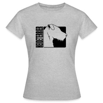 Heath Terrier Profile Dogs Hunting Dogs Wilsigns - Women's T-Shirt - heather grey - Front - AI Model Female 172 dark (172cm)