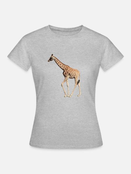 Giraffe echt - Frauen T-Shirt - Grau meliert