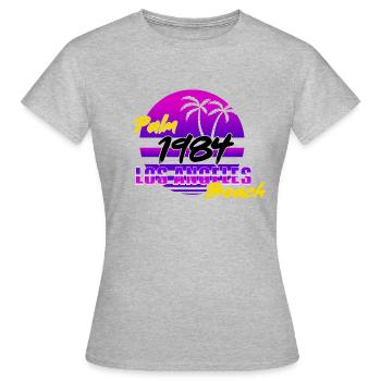 LA Palm Beach - Women's T-Shirt - heather grey - Front - AI Model Female 172 dark (172cm)