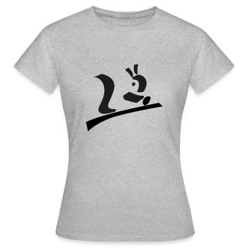 monitos Eichhörnchen - Frauen T-Shirt - Grau meliert - Vorne - AI Model Female 172 dark (172cm)
