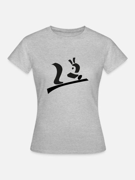 monitos Eichhörnchen - Frauen T-Shirt - Grau meliert