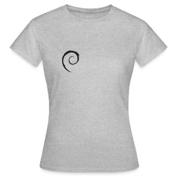 Spirale Debian - T-shirt Femme - gris chiné - Devant - AI Model Female 172 dark (172cm)