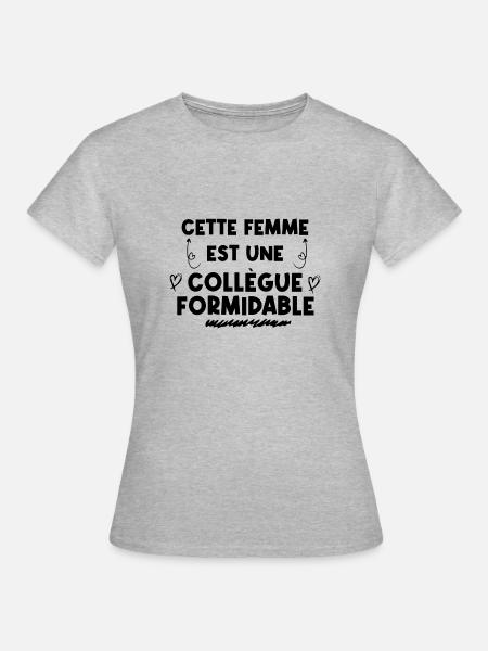 Cette femme est une collègue formidable - T-shirt Femme - gris chiné