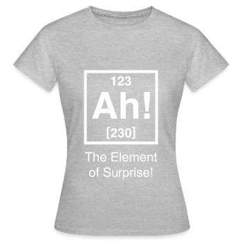 Chimie Nerd Blague Blague Drôle élément de dire - T-shirt Femme - gris chiné - Devant - AI Model Female 172 dark (172cm)