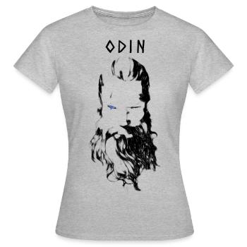 Odin - Frauen T-Shirt - Grau meliert - Vorne - AI Model Female 172 dark (172cm)