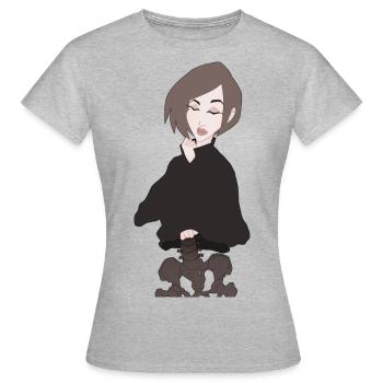 Deshabillée - T-shirt Femme - gris chiné - Devant - AI Model Female 172 dark (172cm)