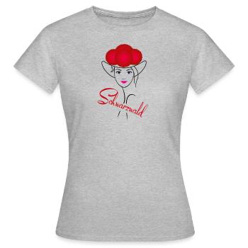 Forêt-Noire - T-shirt Femme - gris chiné - Devant - AI Model Female 172 dark (172cm)