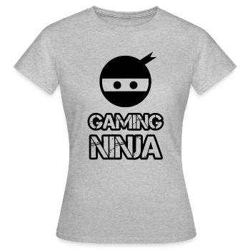 JEU NINJA - T-shirt Femme - gris chiné - Devant - AI Model Female 172 dark (172cm)
