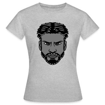 homme visage tête pisse sur garçon sérieux bl - T-shirt Femme - gris chiné - Devant - AI Model Female 172 dark (172cm)