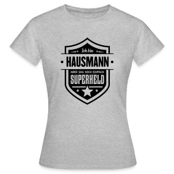 Super Hausmann - Frauen T-Shirt - Grau meliert - Vorne - AI Model Female 172 dark (172cm)