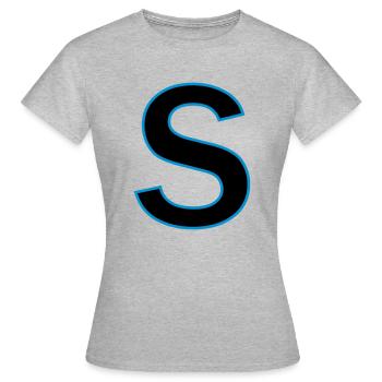 le vecteur lettre de - T-shirt Femme - gris chiné - Devant - AI Model Female 172 dark (172cm)