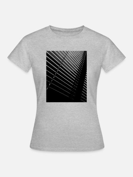 Rayas negras transparentes - Dame-T-shirt - grå meleret