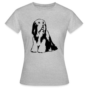 Bearded Collie - Frauen T-Shirt - Grau meliert - Vorne - AI Model Female 172 dark (172cm)