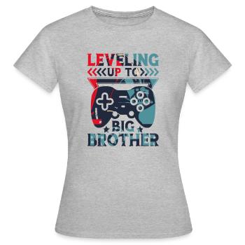 Big Brother Bébé Drôle Promouvoir le jeuFamille Niveau Supérieur - T-shirt Femme - gris chiné - Devant - AI Model Female 172 dark (172cm)