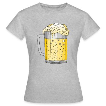 Becher - Frauen T-Shirt - Grau meliert - Vorne - AI Model Female 172 dark (172cm)