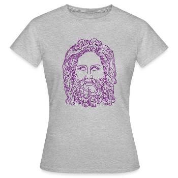 Göttervater Zeus - Frauen T-Shirt - Grau meliert - Vorne - AI Model Female 172 dark (172cm)