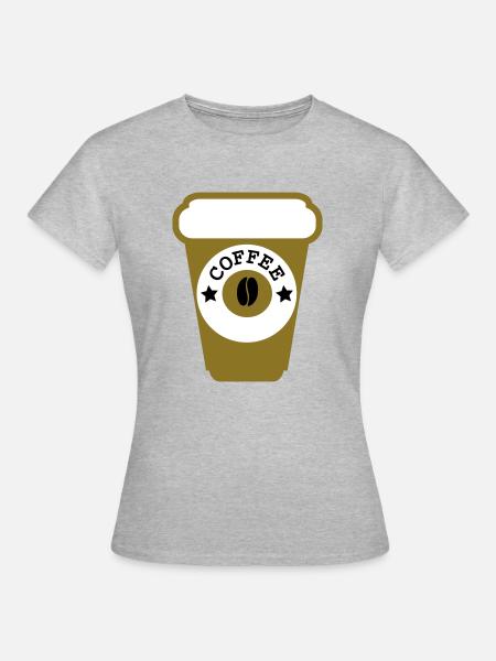 Kaffee - Frauen T-Shirt - Grau meliert