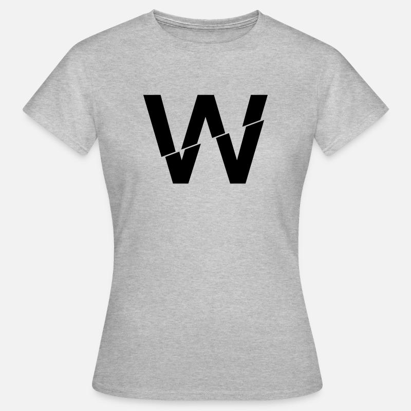 W broken - Women's T-Shirt - heather grey
