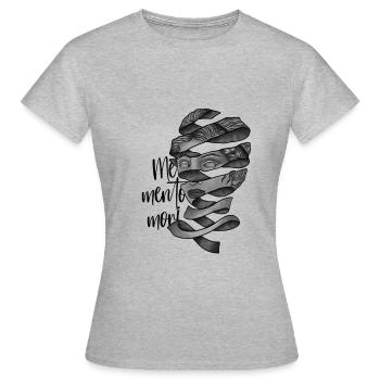 Memento mori - Frauen T-Shirt - Grau meliert - Vorne - AI Model Female 172 dark (172cm)