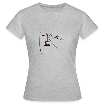 Gondola summit - Women's T-Shirt - heather grey - Front - AI Model Female 172 dark (172cm)