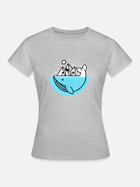 Oase auf Walrücken - Frauen T-Shirt - Grau meliert