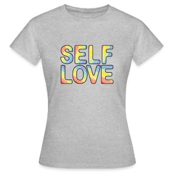 Self-love - Women's T-Shirt - heather grey - Front - AI Model Female 172 dark (172cm)