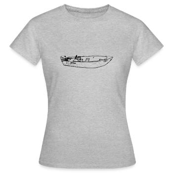Boot - Frauen T-Shirt - Grau meliert - Vorne - AI Model Female 172 dark (172cm)