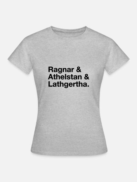 Ragnar & Athelstan & Lathgertha - Frauen T-Shirt - Grau meliert