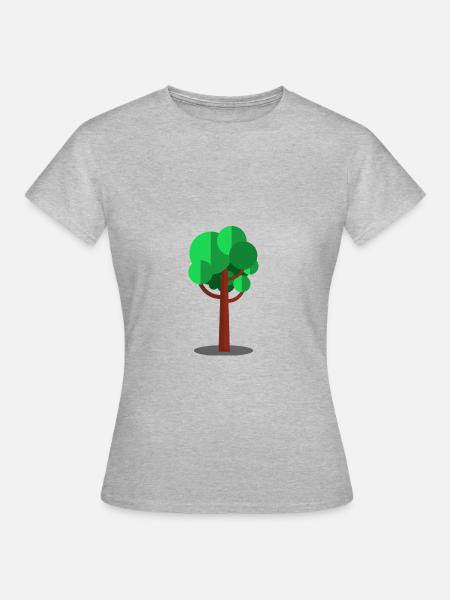 Baum - Frauen T-Shirt - Grau meliert