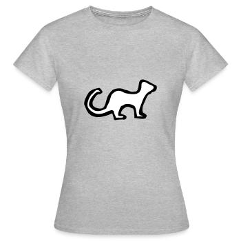 La belette - T-shirt Femme - gris chiné - Devant - AI Model Female 172 dark (172cm)