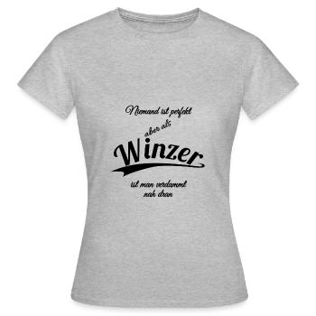 Winzer - Frauen T-Shirt - Grau meliert - Vorne - AI Model Female 172 dark (172cm)