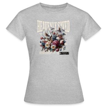 La foi céleste sauvée priant Jésus-Christ - T-shirt Femme - gris chiné - Devant - AI Model Female 172 dark (172cm)