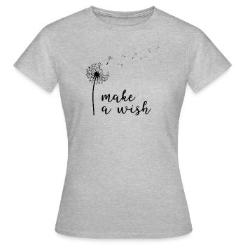 Make a wish - Women's T-Shirt - heather grey - Front - AI Model Female 172 dark (172cm)