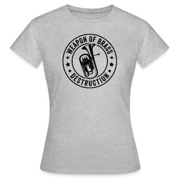 Baryton Euphonium Arme De Destruction En Laiton - T-shirt Femme - gris chiné - Devant - AI Model Female 172 dark (172cm)