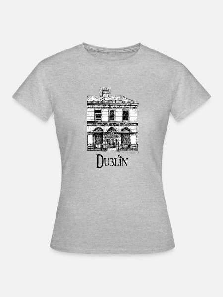 Dublin - Abbey Theatre - Frauen T-Shirt - Grau meliert