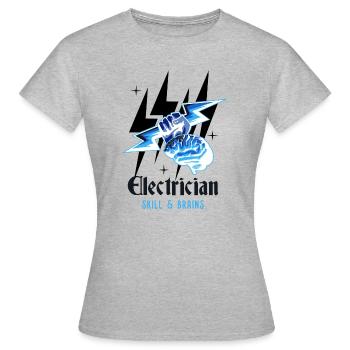 Circuits de tension des artisans électriciens - T-shirt Femme - gris chiné - Devant - AI Model Female 172 dark (172cm)