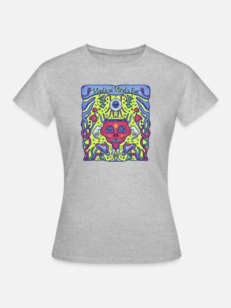 Groovy Psychedelic - Frauen T-Shirt - Grau meliert