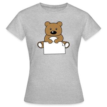 baer teddy klein suess niedlich kuscheltier grizzl - Frauen T-Shirt - Grau meliert - Vorne - AI Model Female 172 dark (172cm)