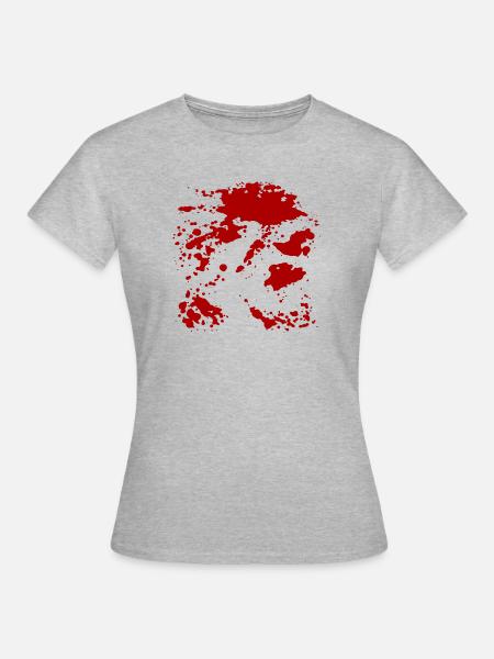 Blutspritzer - Frauen T-Shirt - Grau meliert