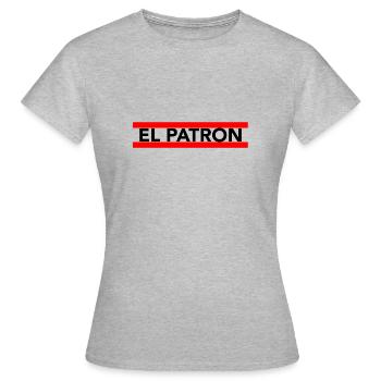 EL PATRON - Frauen T-Shirt - Grau meliert - Vorne - AI Model Female 172 dark (172cm)