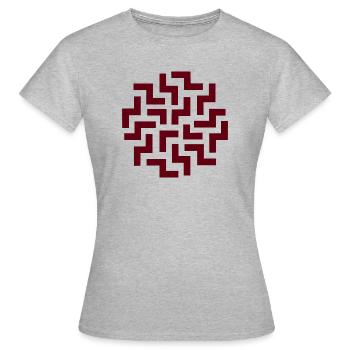 Labyrinth - Frauen T-Shirt - Grau meliert - Vorne - AI Model Female 172 dark (172cm)