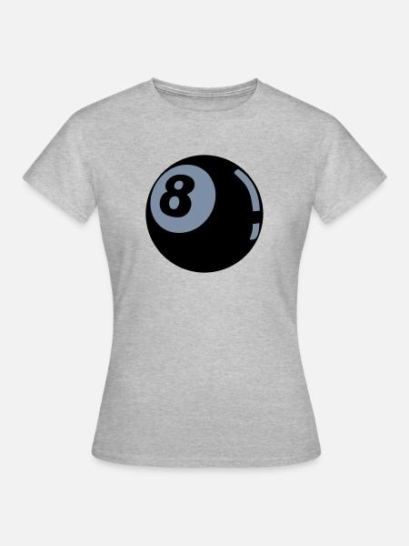 8 Ball - Frauen T-Shirt - Grau meliert