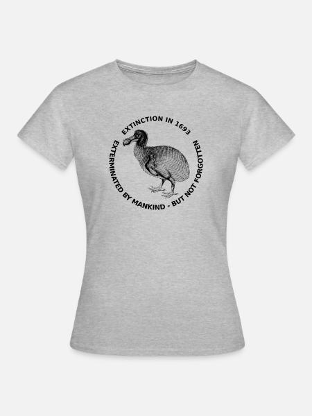 Dodo - ausgestorben 1693 - black - Frauen T-Shirt - Grau meliert