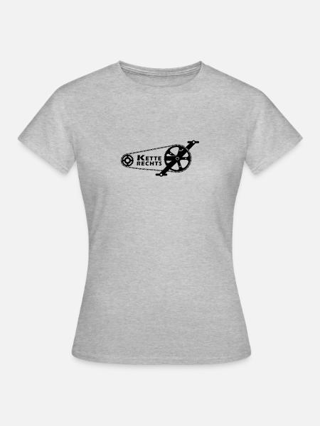 Kette Rechts! Clean - Frauen T-Shirt - Grau meliert