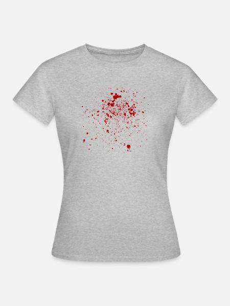 Blood - Blut - Frauen T-Shirt - Grau meliert