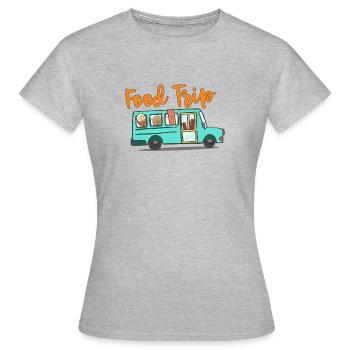 Food Trip! Fastfood-Ausflug - Frauen T-Shirt - Grau meliert - Vorne - AI Model Female 172 dark (172cm)
