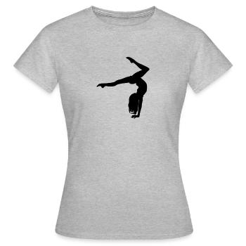Silhouette renversée - T-shirt Femme - gris chiné - Devant - AI Model Female 172 dark (172cm)